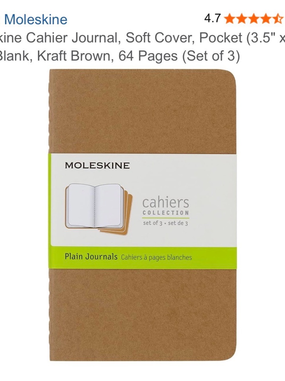 Moleskine Cahier Pocket Journal